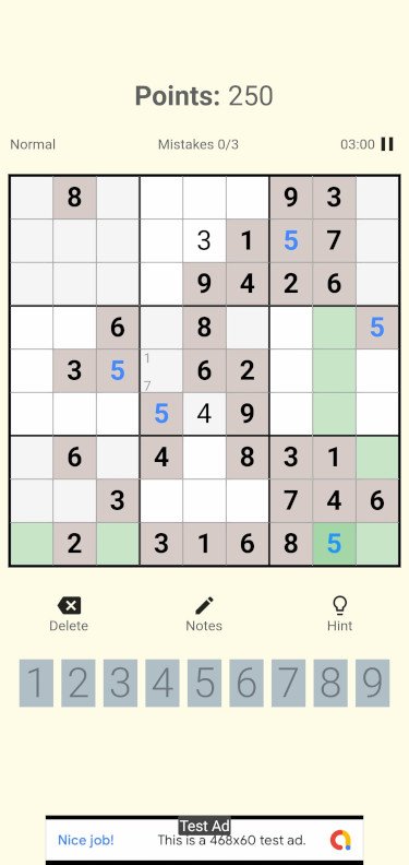 Sudoku Time - Android 4 Pantalla juego Sudoku Time